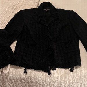 Anne Klein Black Textured Blazer
